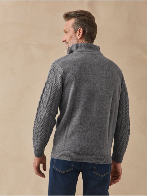 Pull camionneur zippé avec laine - daxon - Kiabi