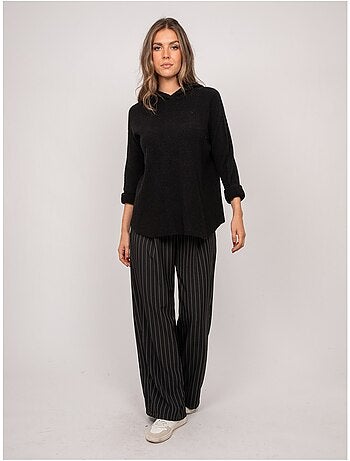 Pull capuche maille douce mélangée à l'alpaga kattem