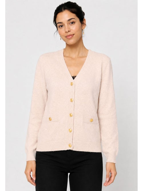 Pull Cardigan col v Kebello - Kiabi Pull Cardigan col v Kebello - Kiabi