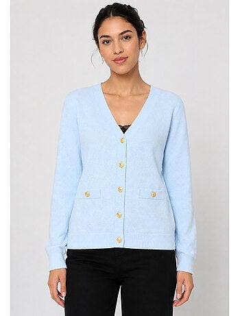 Pull cardigan col v kebello