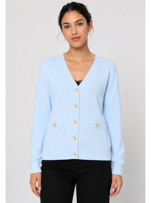 Pull Cardigan col v Kebello - Kiabi