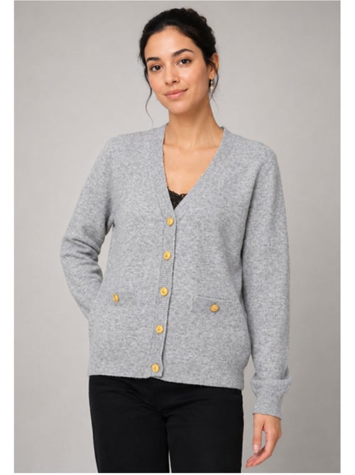 Pull Cardigan col v Kebello - Kiabi