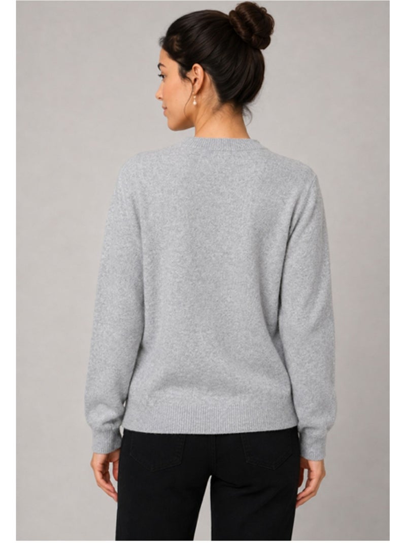 Pull Cardigan col v Kebello Gris - Kiabi