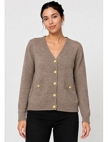 Pull cardigan col v kebello