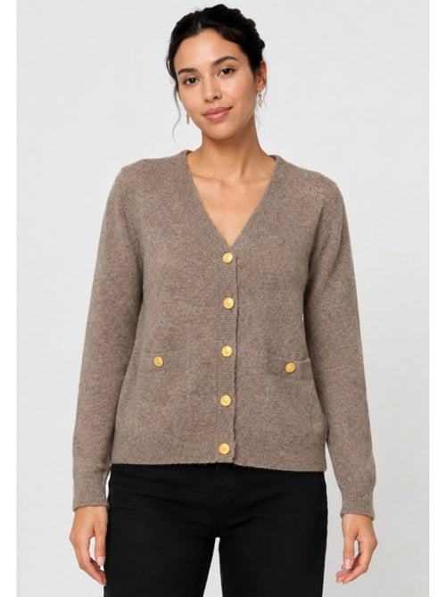 Pull Cardigan col v Kebello - Kiabi