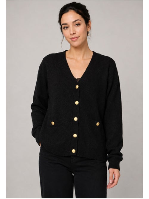 Pull Cardigan col v Kebello - Kiabi Pull Cardigan col v Kebello - Kiabi