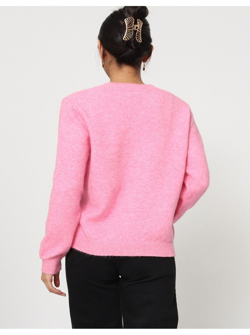 Pull Cardigan col v Kebello Rose - Kiabi