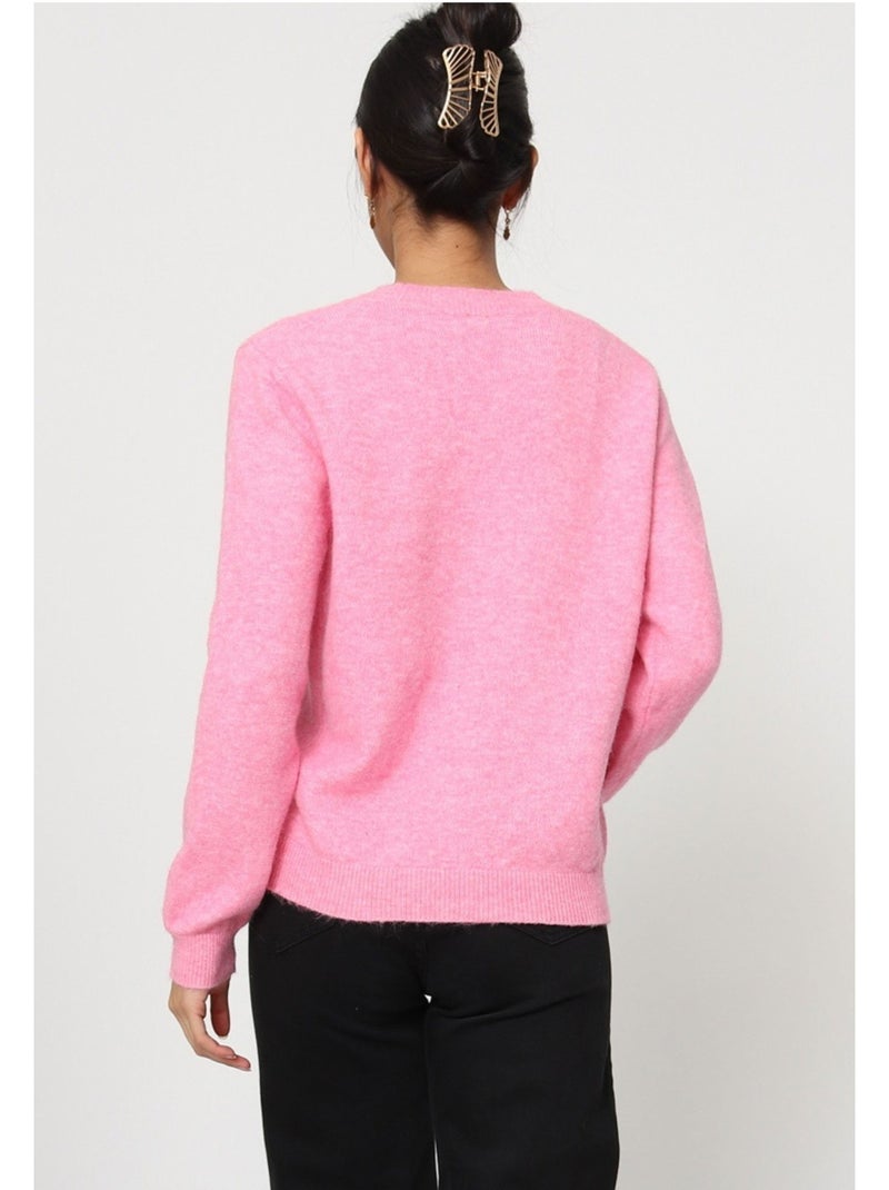 Pull Cardigan col v Kebello Rose - Kiabi