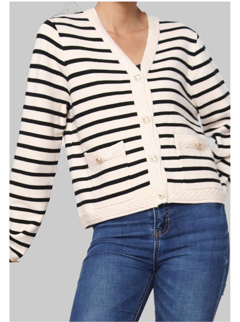 Pull Cardigan Kebello Beige - Kiabi