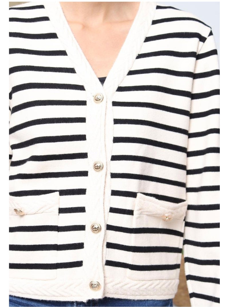 Pull Cardigan Kebello Beige - Kiabi