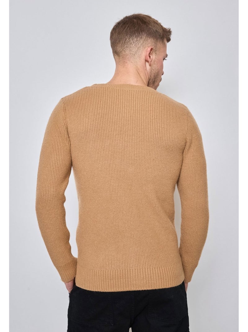 Pull cardigan Kebello Marron - Kiabi