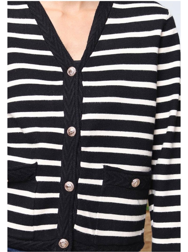 Pull Cardigan Kebello Noir Noir - Kiabi
