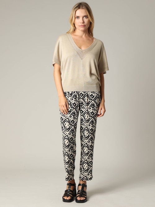 Pull casual en viscose avec incrustations fils lurex 'Deeluxe' - Kiabi