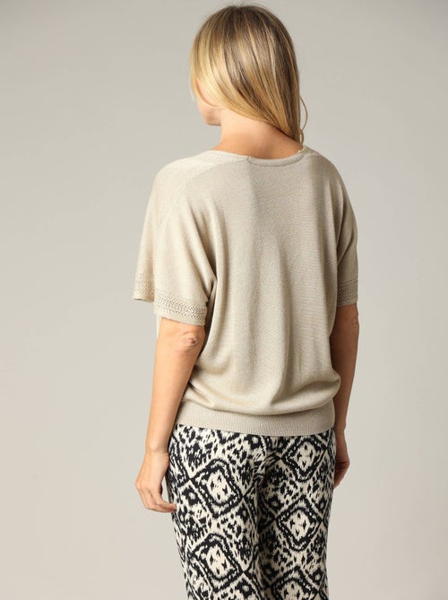 Pull casual en viscose avec incrustations fils lurex 'Deeluxe' - Kiabi
