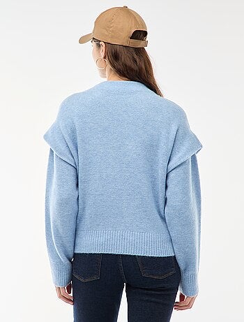 Pull chaud à col montant