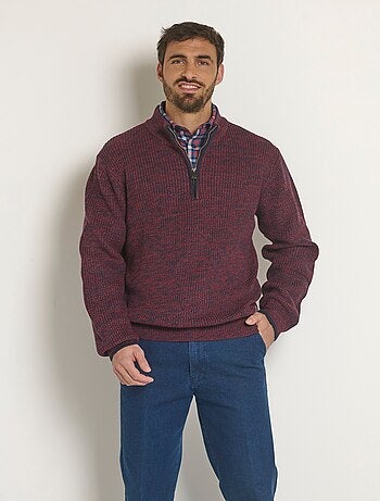 Pull chaud avec laine, col camionneur