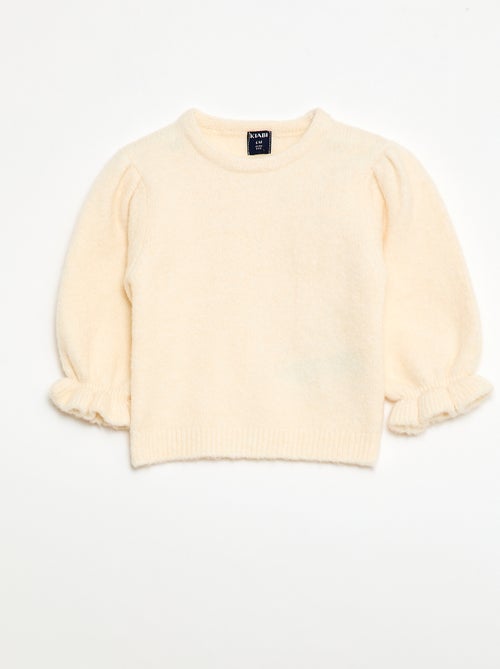 Pull chaud avec manches ballons - Kiabi