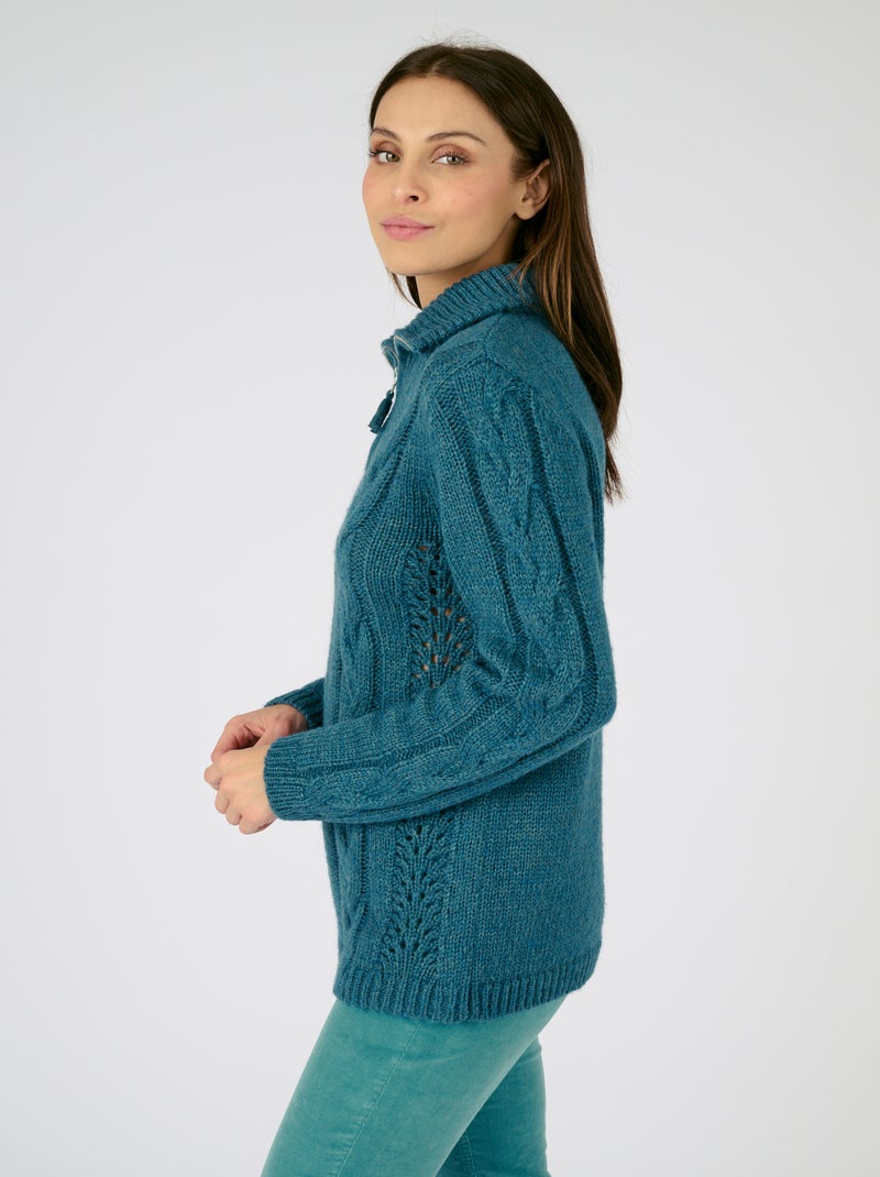 Pull chaud col camionneur Thermolactyl - Damart Bleu pétrole - Kiabi