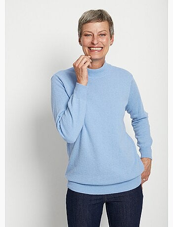 Pull chaud col montant avec laine et angora - Afibel