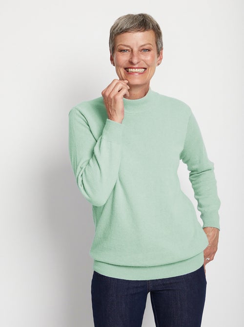 Pull chaud col montant avec laine et angora - Afibel - Kiabi