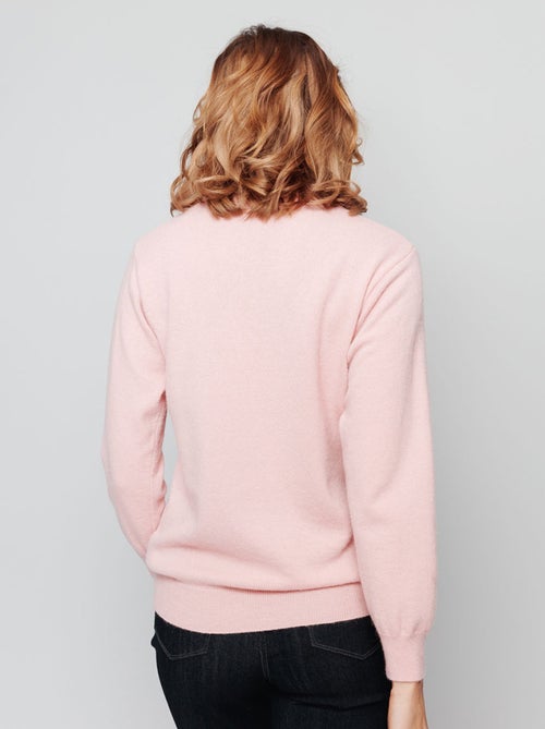 Pull chaud col montant avec laine et angora - Afibel - Kiabi