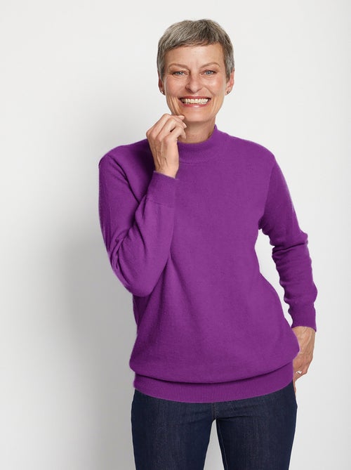 Pull chaud col montant avec laine et angora - Afibel - Kiabi