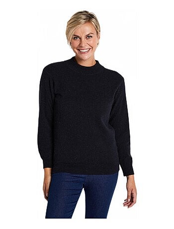 Pull chaud col montant avec laine et angora