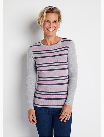 Pull chaud col rond laine mérinos - Afibel