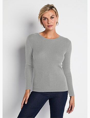 Pull chaud col rond laine mérinos - Afibel