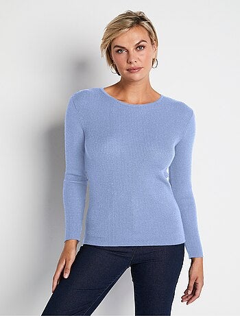 Pull chaud col rond laine mérinos