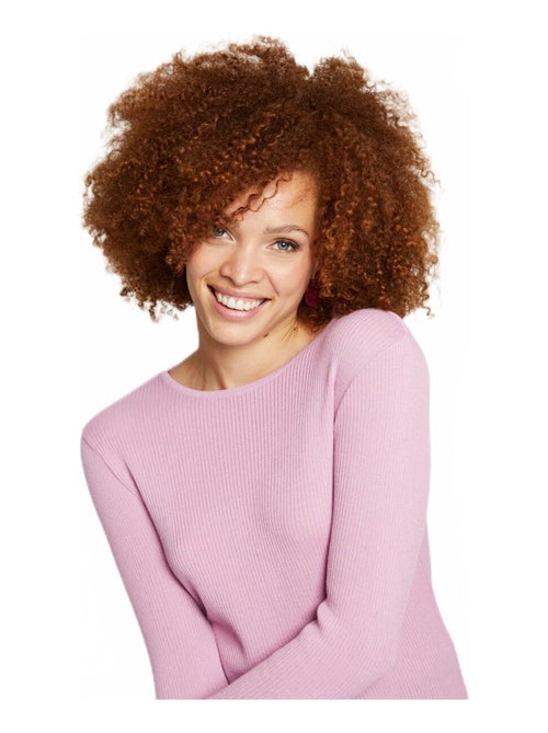 Pull chaud col rond laine mérinos - Kiabi