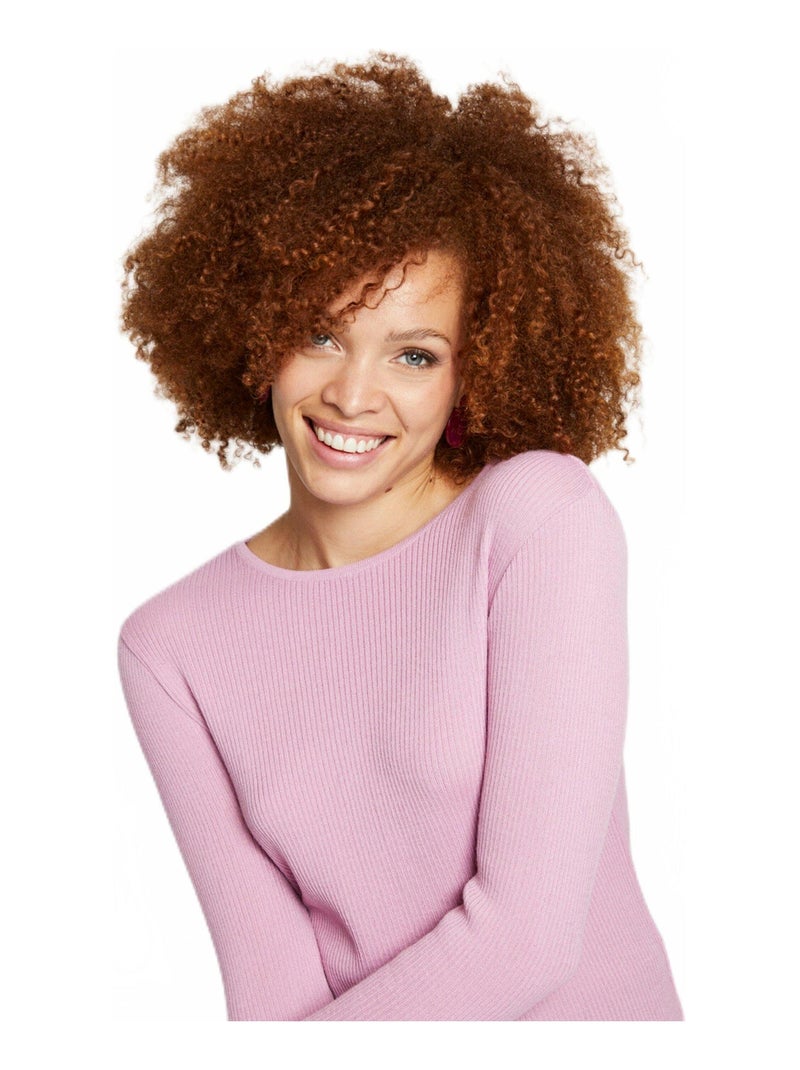 Pull chaud col rond laine mérinos Noir - Kiabi