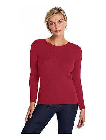 Pull chaud col rond laine mérinos