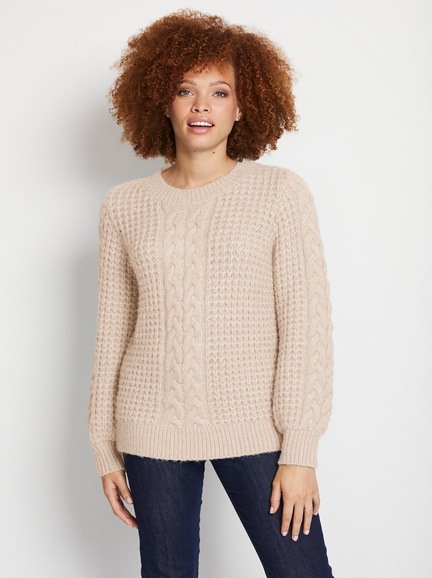 Vêtement Automne Hiver Pull Col Roulé Femme En Tricot Doux - Laine