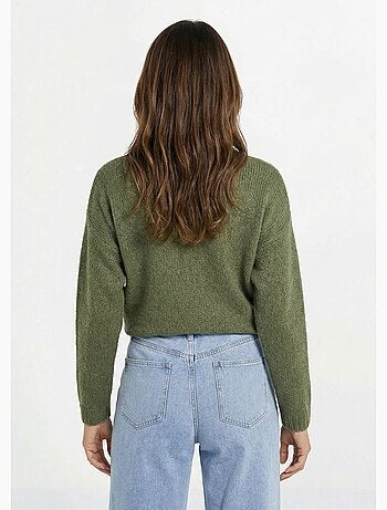 Pull chaud col V en maille avec mohair - AFIBEL