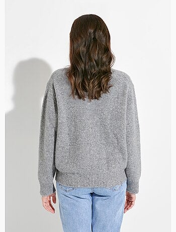 Pull chaud côtelé avec laine et fibres recyclées - Afibel