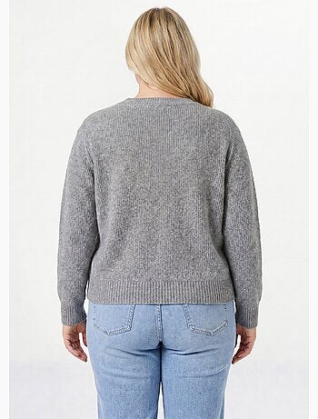Pull chaud côtelé avec laine et fibres recyclées - Afibel
