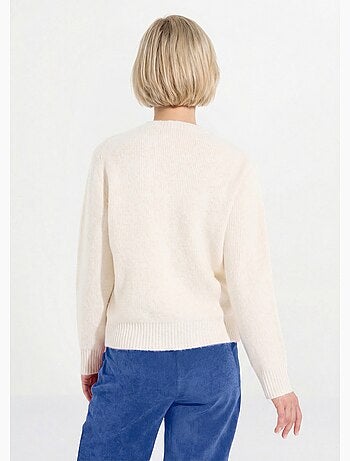 Pull chaud côtelé avec laine et fibres recyclées - Afibel