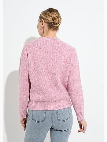 Pull chaud côtelé avec laine et fibres recyclées - Afibel