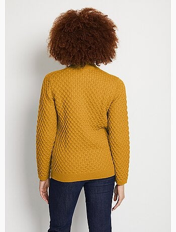 Pull chaud court col montant maille épaisse - Afibel