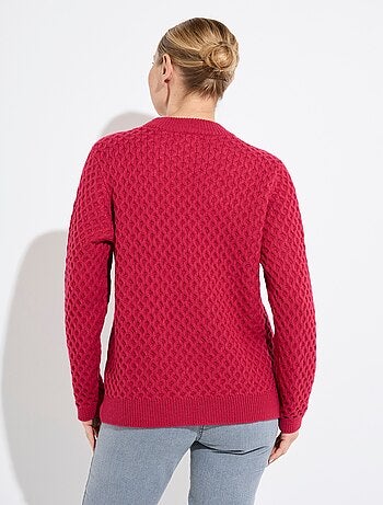 Pull chaud court col montant maille épaisse - Afibel