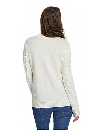 Pull chaud court col montant torsades - afibel