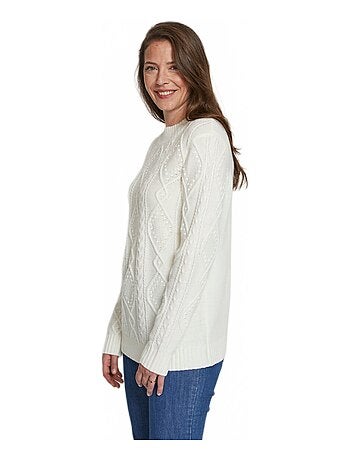 Pull chaud court col montant torsades - afibel