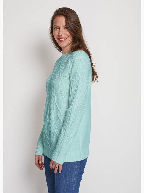 Pull chaud court col montant torsades - Afibel - Kiabi