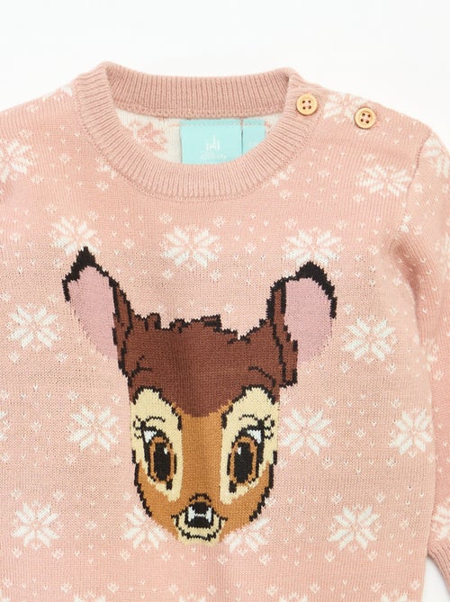 Pull chaud 'Disney' 'Bambi' en maille - Kiabi
