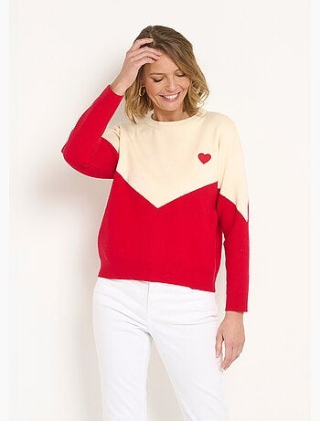 Pull chaud effet graphique détail c¿ur - AFIBEL