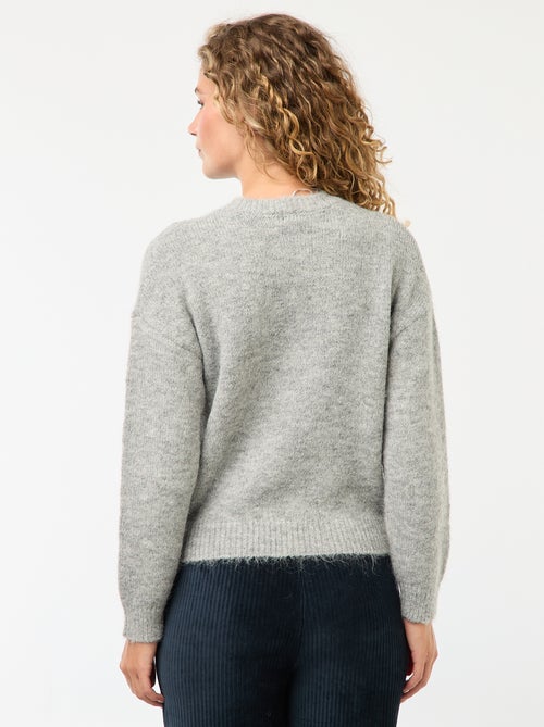 Pull chaud en maille moulinée - Kiabi