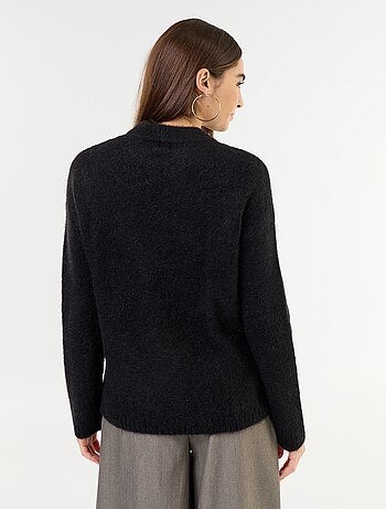 Pull chaud en mohair à col rond