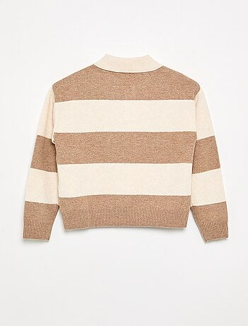 Pull chaud forme polo