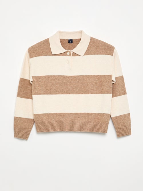 Pull chaud forme polo - Kiabi Pull chaud forme polo - Kiabi